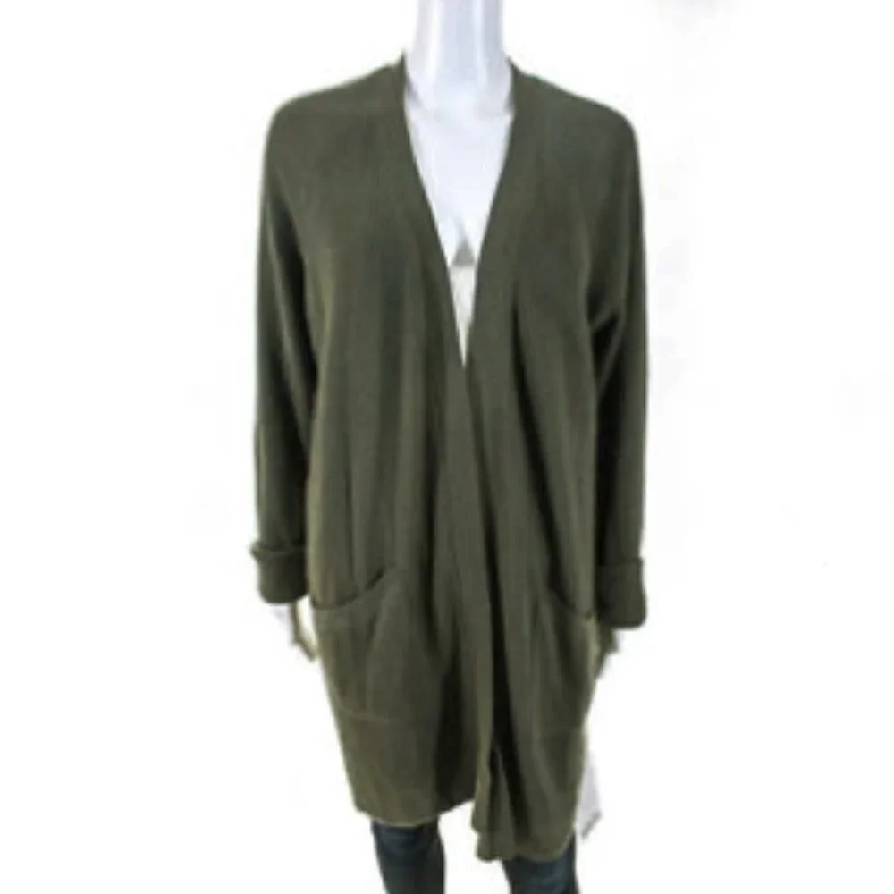Lululemon Cashmere Long Cardigan Olive Green size 10 NEW